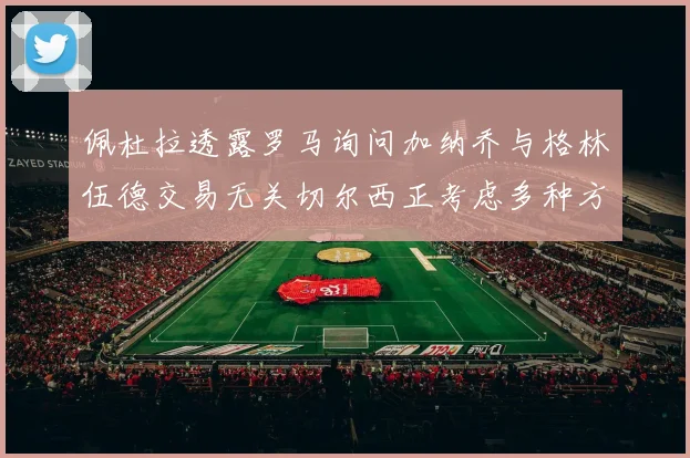 佩杜拉透露罗马询问加纳乔与格林伍德交易无关切尔西正考虑多种方案